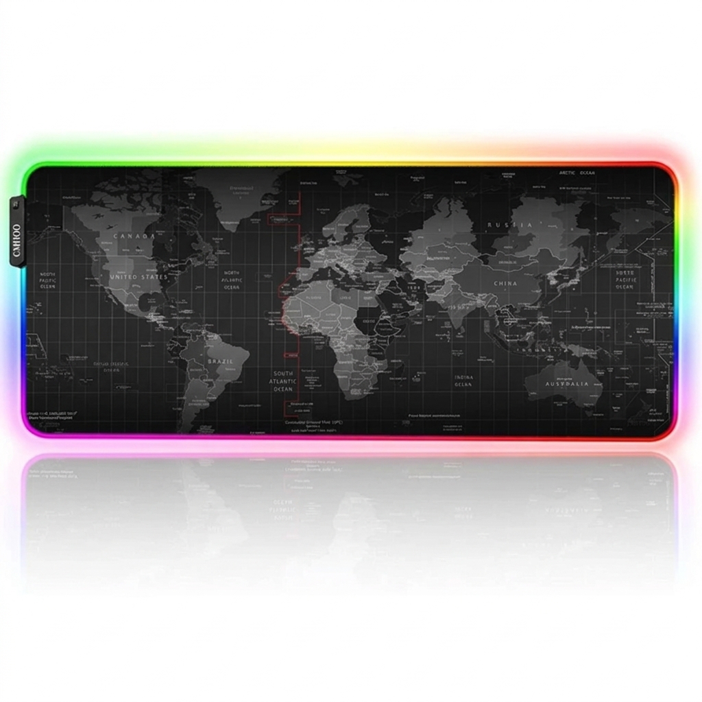 World Map RGB Mouse Pad
