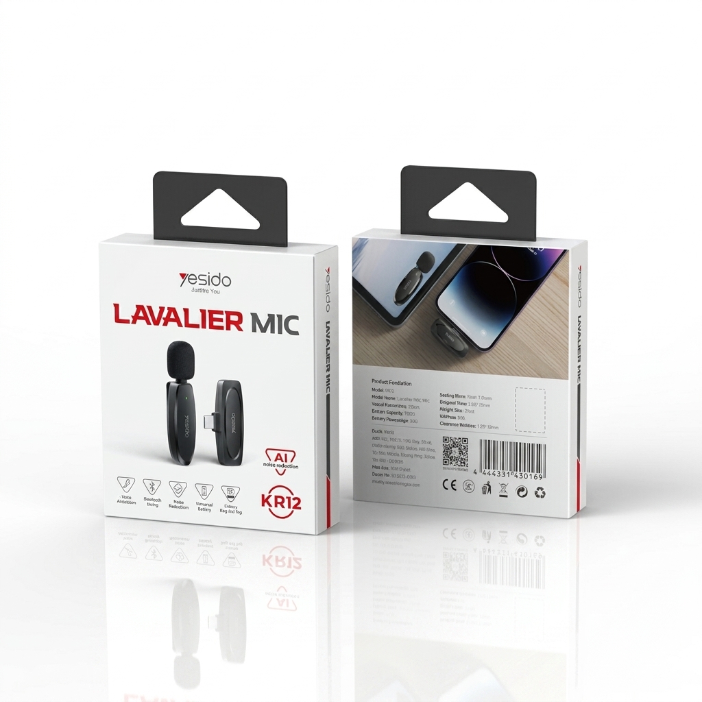 Yesido KR12 Wireless Lavalier Microphone