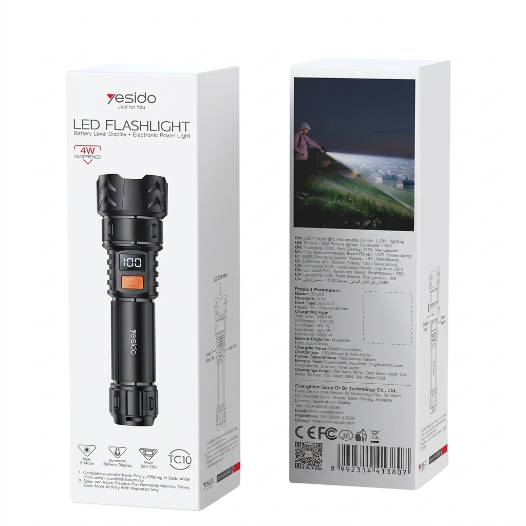 Yesido TC10 Multi-Functional Rechargeable LED Flashlight