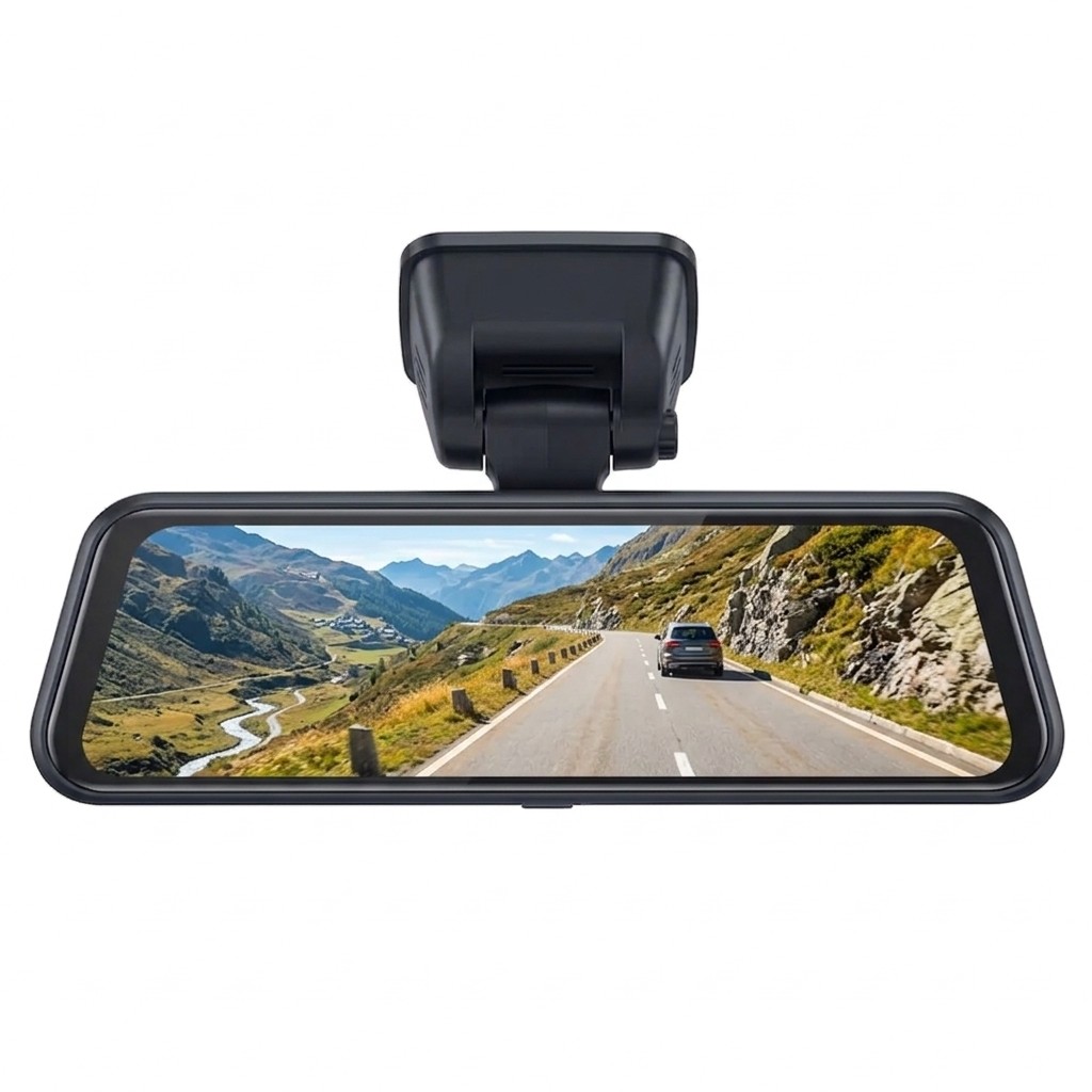 10-Inch Touch Screen Car Mirror Wi-Fi 4K Dual Camera