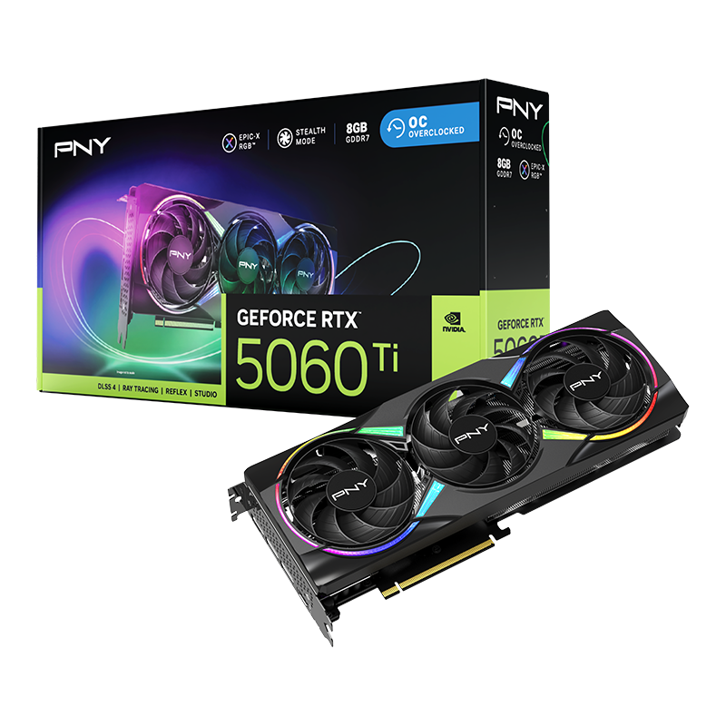PNY GeForce RTX 5060 Ti 8GB RGB EPIC EDITION Triple Fan