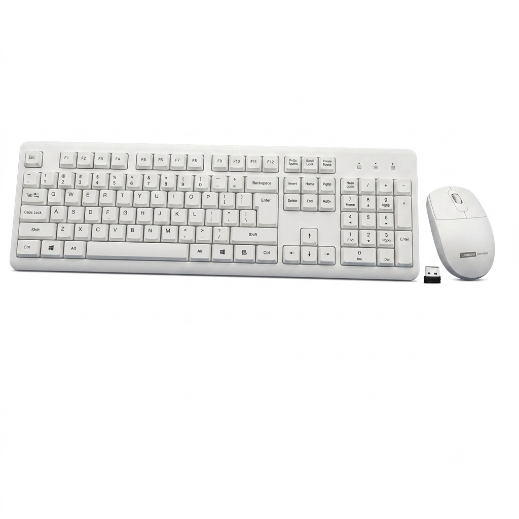 Lenovo PG10 Wireless Keyboard & Mouse Combo (White Edition)